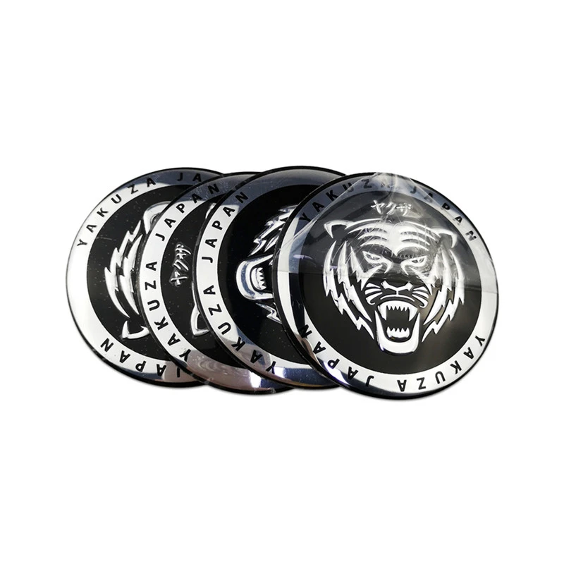 56mm Japan Tiger Sticker Wheel Hub Caps for Mercedes Benz W205 W210 Subaru Toyota Lexus Acura Suzuki Infiniti