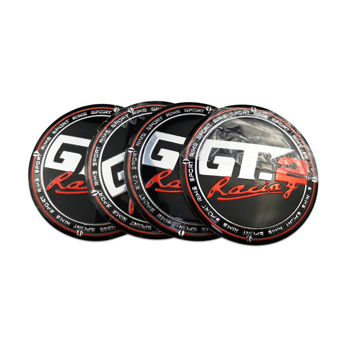 56mm Wheel Center Caps GT GT.2 Racing Hub Sticker for Honda Civic Ford Mercedes BMW 3 5 Skoda