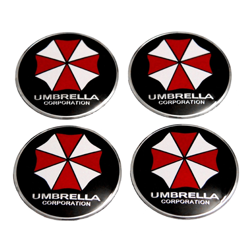 56mm Wheel Center Caps Umbrella Corp Hub Sticker For Mercedes Volvo Honda Dodge Jeep Ford Audi Toyota Hyundai Accent