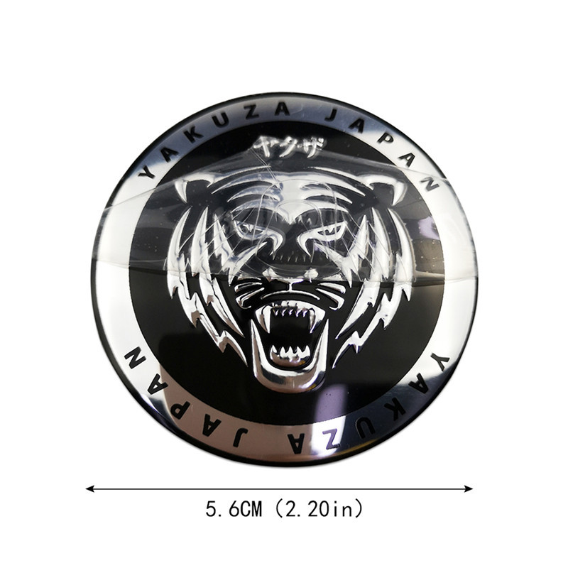 56mm Japan Tiger Sticker Wheel Hub Caps for Mercedes Benz W205 W210 Subaru Toyota Lexus Acura Suzuki Infiniti