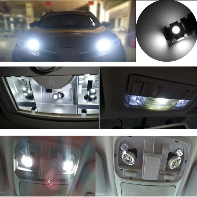 10x T10 194 168 2825 W5W LED Bulbs for Car Interior Dome Map Door Courtesy Width Ambient Lights