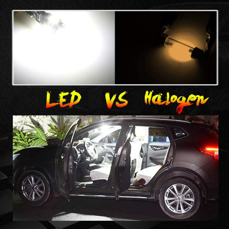 10x T10 194 168 2825 W5W LED Bulbs for Car Interior Dome Map Door Courtesy Width Ambient Lights