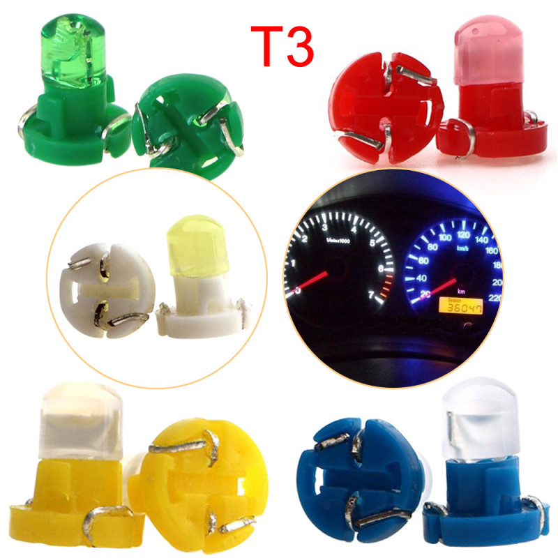 10x T3 F8 T4.2 Dashboard Light LED Bulbs Warning Indicator Interior Lights For Car Vehicle Instrument Lamps