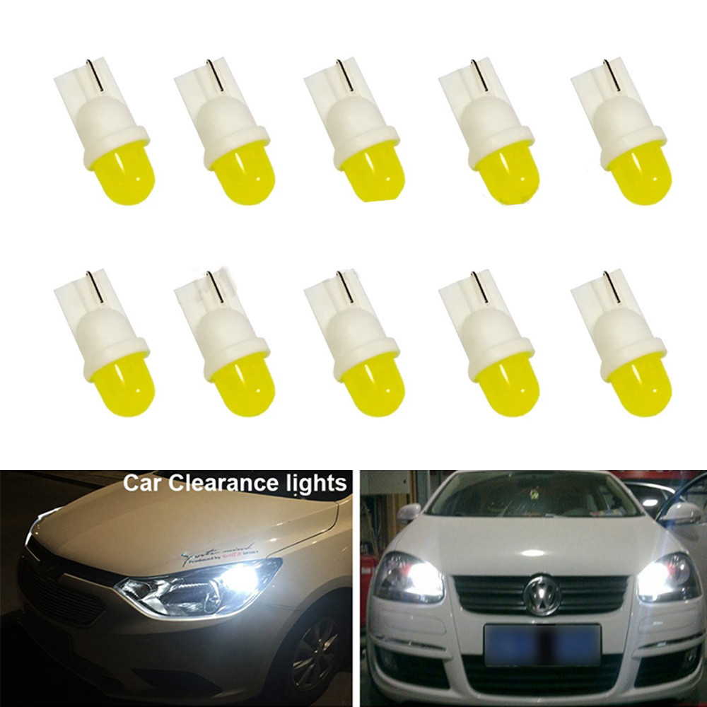 10x T10 3D COB LED 194 168 W5W Car Auto Wedge Lights Side Direction Indicator License Plate Light Door Map Dome Lamp