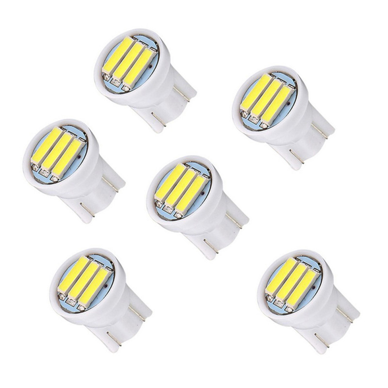 10x LED Automobile Instrument Bulb T10 W5w Reading Lamp Indicator Lamp