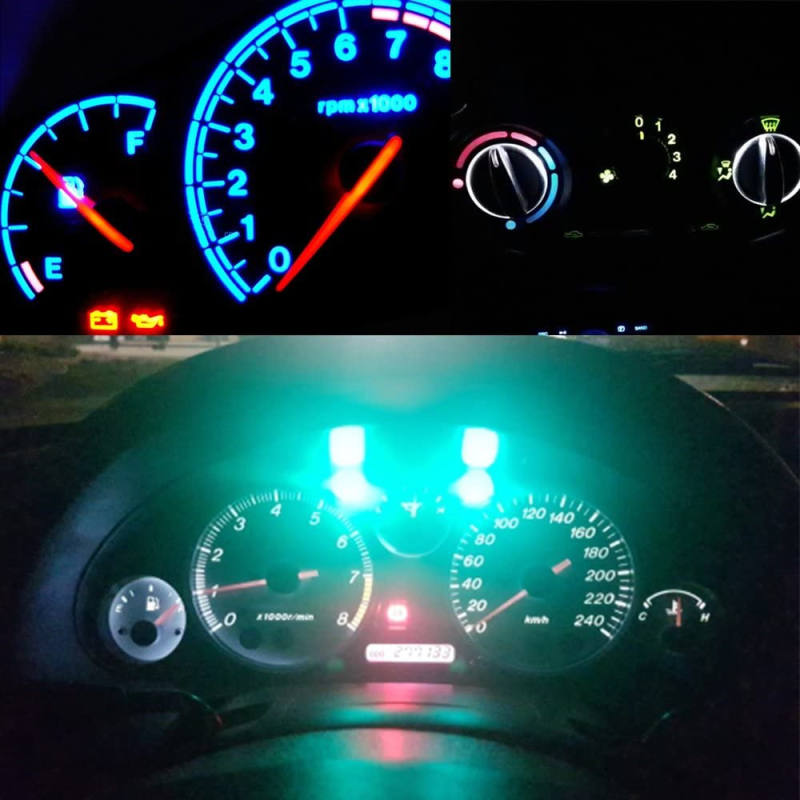 10x T5 B8.4D 5050 1SMD Car LED Dashboard Dash Gauge Instrument Lights Bulbs