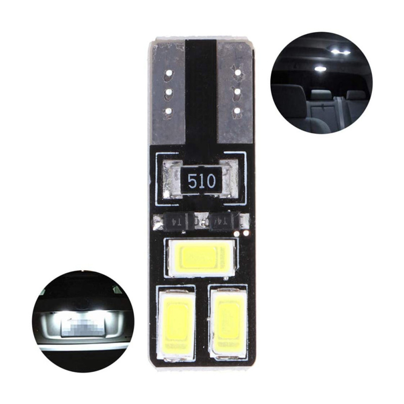 10x T10 W5W Car LED CANBUS Width Light License Plate Light