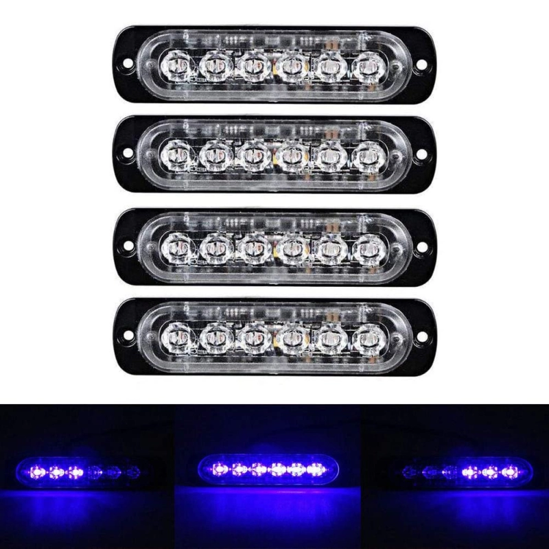 6LED Emergency Strobe Lights for Trucks Car Motorcycle