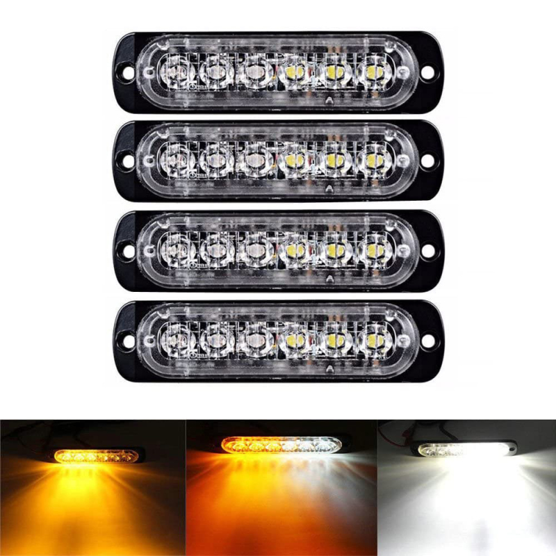 6LED Emergency Strobe Lights for Trucks Car Motorcycle