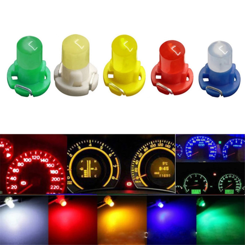 10x T3 F8 T4.2 Dashboard Light LED Bulbs Warning Indicator Interior Lights For Car Vehicle Instrument Lamps