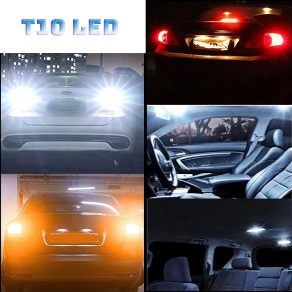 10x LED Automobile Instrument Bulb T10 W5w Reading Lamp Indicator Lamp