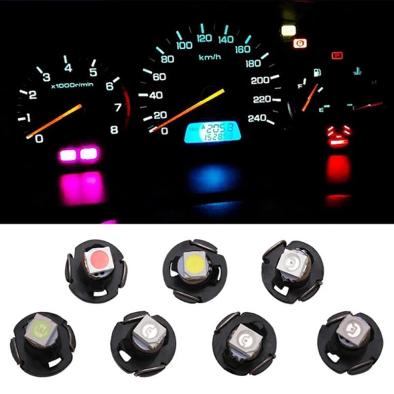 10x Auto T3 LED NW4.6 Car Gauges Dashboard Warning Indicator Lights Instrument Cluster Map Panel Lamp