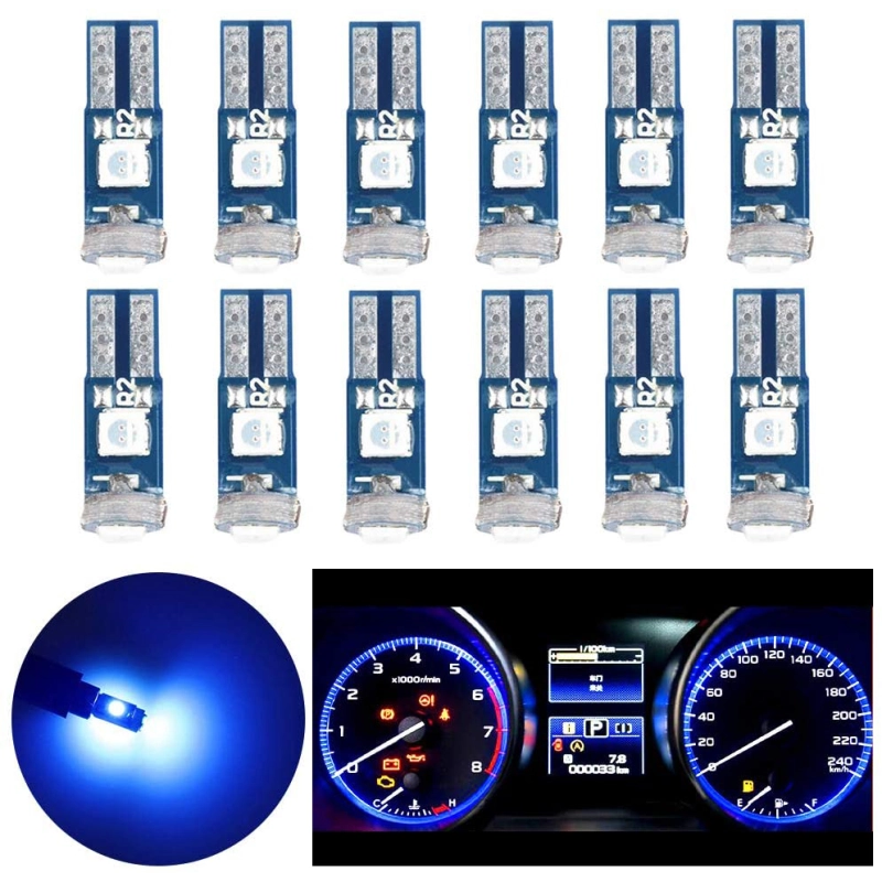 10x T5 74 73 2721 LED Bulb Dash Lights for Dashboard Instrument Panel Cluster AC Lights