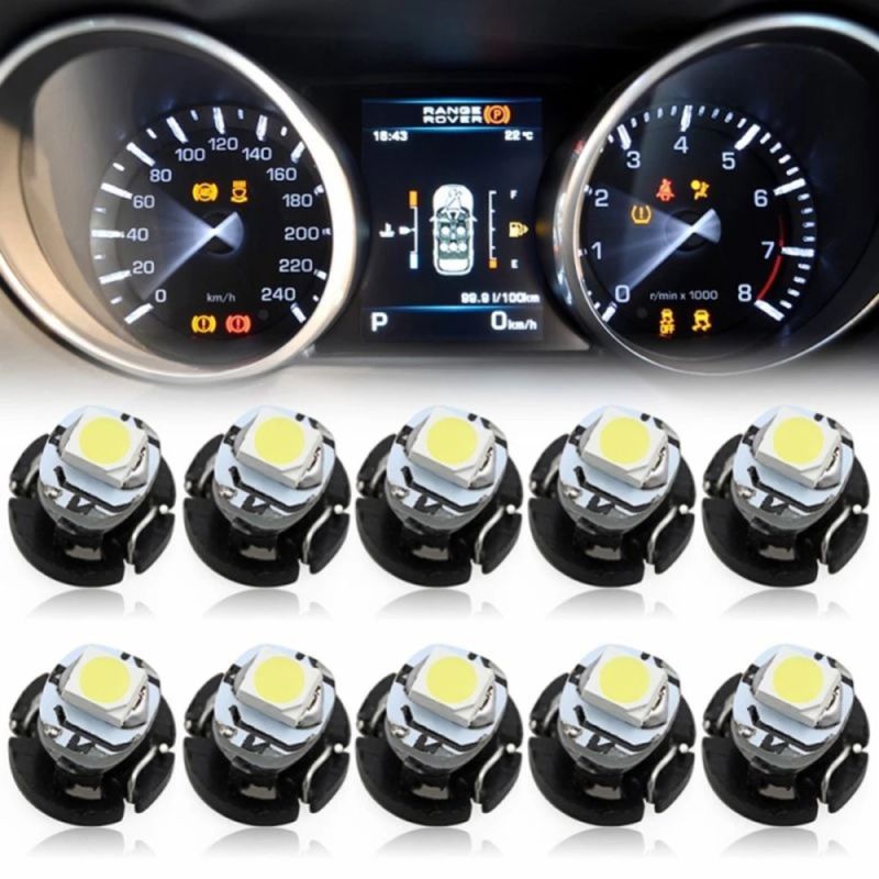 10x Auto T3 LED NW4.6 Car Gauges Dashboard Warning Indicator Lights Instrument Cluster Map Panel Lamp