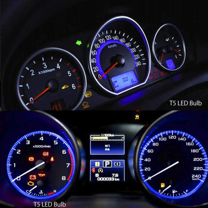 10x T5 74 73 2721 LED Bulb Dash Lights for Dashboard Instrument Panel Cluster AC Lights