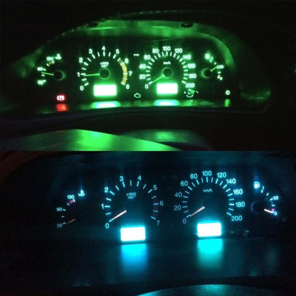 10x T5 B8.5D 5050 1SMD LED Dashboard Panel Dash Wedge Side Light Bulbs