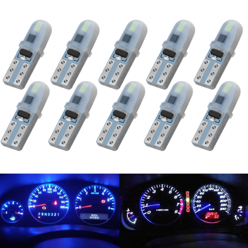 10x T5 LED Instrument Dashboard Lamp Car Dash Indicator Light Panel Bulbs