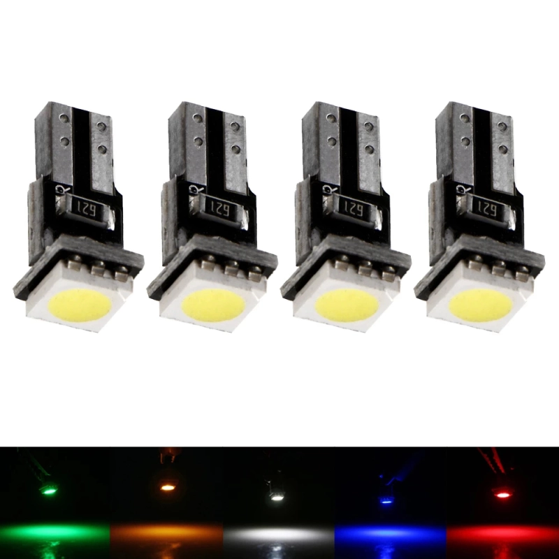 10x T5 T4w 12V LED PCB Auto Car Wedge Instrument Dashboard Dash Light Interior Lamp Bulb