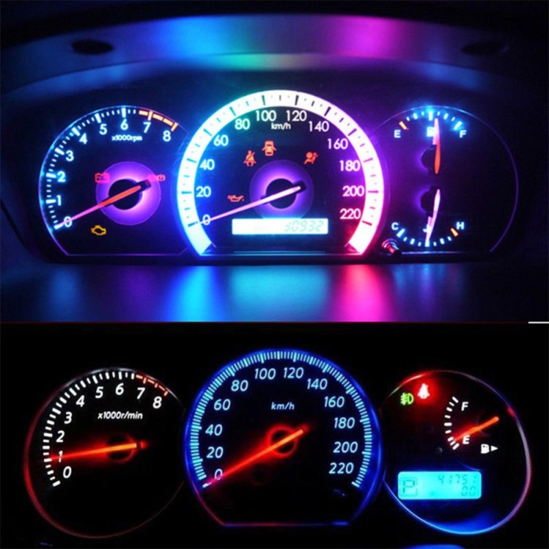 10x Auto T3 LED NW4.6 Car Gauges Dashboard Warning Indicator Lights Instrument Cluster Map Panel Lamp