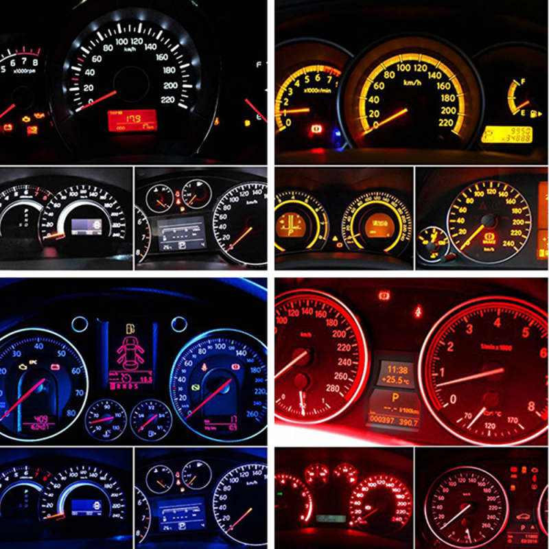 10x T4.7 NW8 12V Car LED Wedge Gauges Dashboard Warning Indicator Lights Instrument Cluster lights