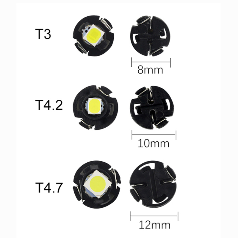 10x T4.7 NW8 12V Car LED Wedge Gauges Dashboard Warning Indicator Lights Instrument Cluster lights