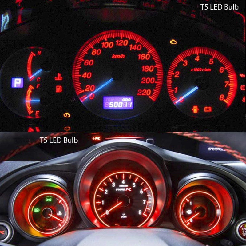 10x T5 74 73 2721 LED Bulb Dash Lights for Dashboard Instrument Panel Cluster AC Lights