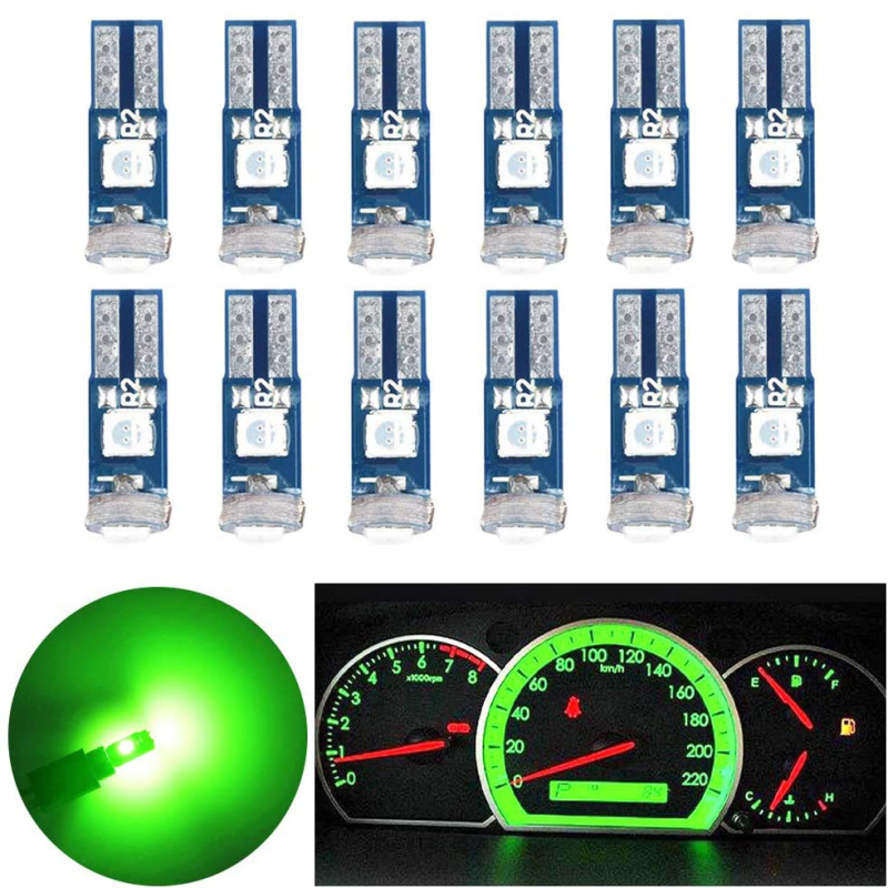 10x T5 74 73 2721 LED Bulb Dash Lights for Dashboard Instrument Panel Cluster AC Lights