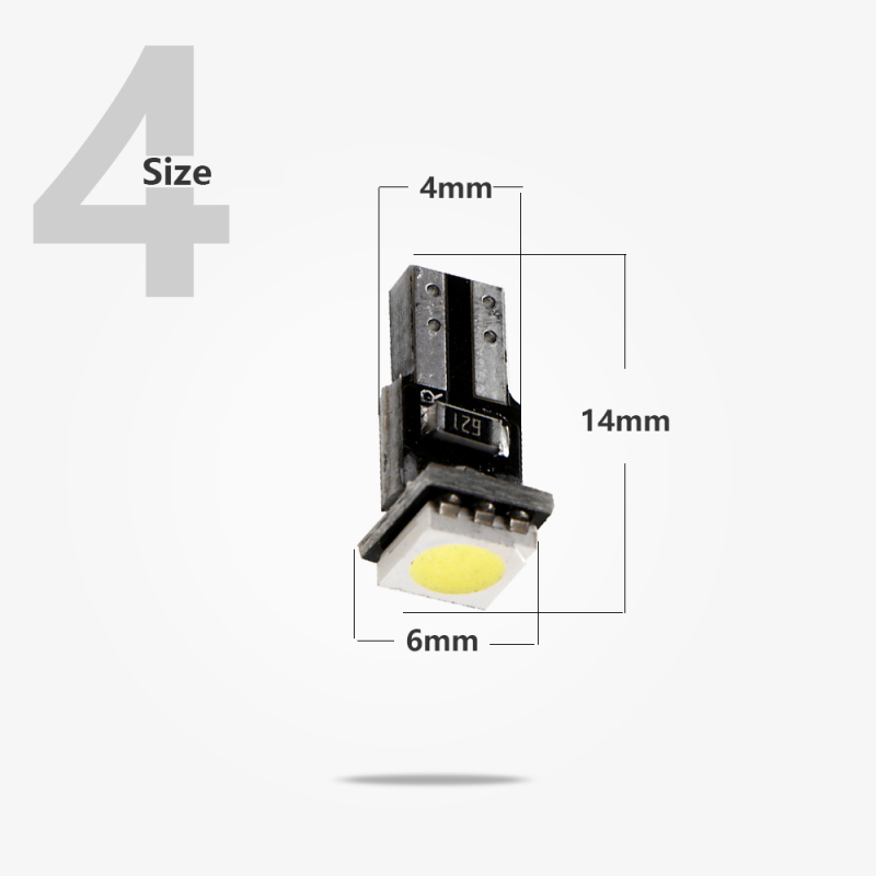 10x T5 T4w 12V LED PCB Auto Car Wedge Instrument Dashboard Dash Light Interior Lamp Bulb