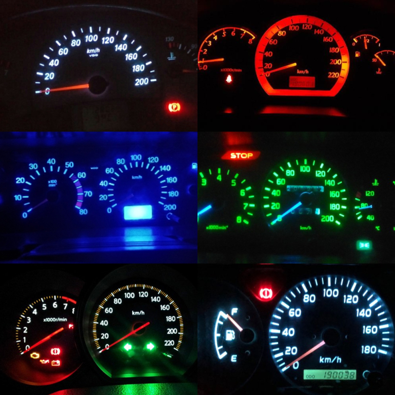 10x T5 W3W W1.2W T5 W2X2.6d PCB Car Led Dashboard Warming Indicator Wedge Light