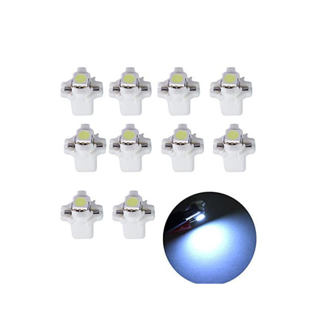 10x T5 B8.3D Car LED BAX10S Speedo Bulb Dashboard Instrument Light Source Side Auto Interior Lighting