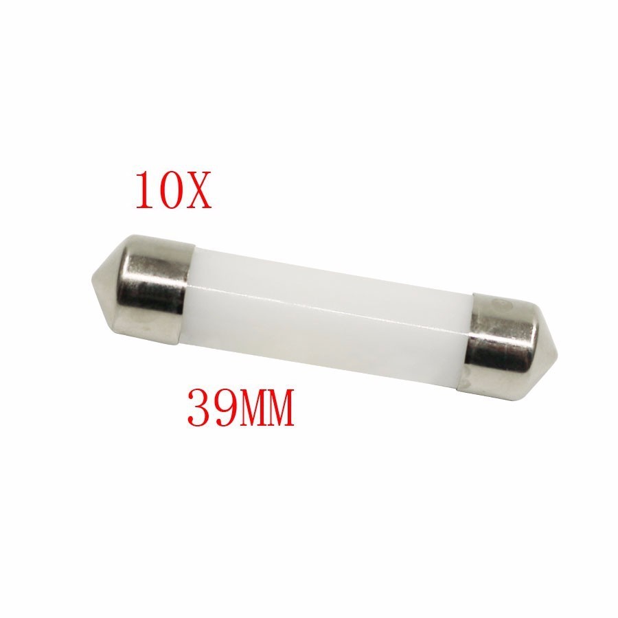 10x 31/36/39/41mm LED Festoon Unclouded Car Midland Map Dome Lamp Ceramic Bulb
