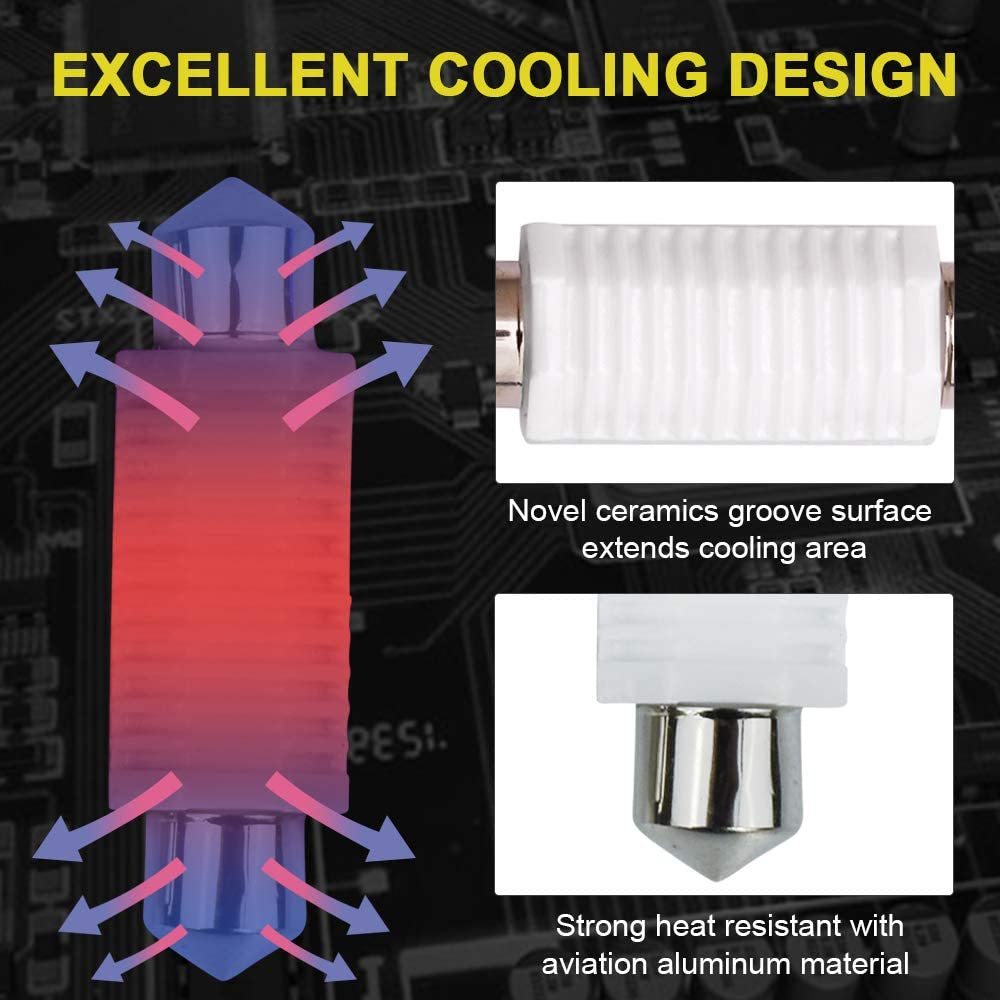 4x 31/36/39/41mm Festoon LED Light Bulbs 211-2 CANBUS for Car Interior Dome Map Door Light