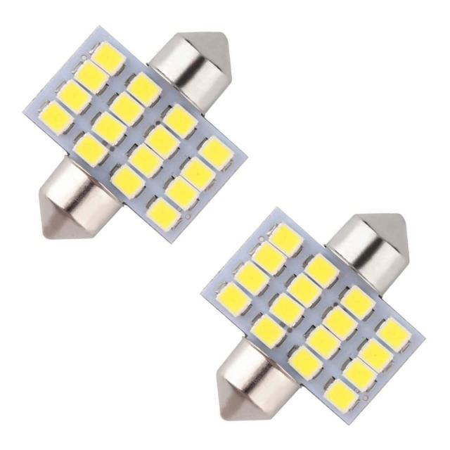 10x 31/36/39/41mm Festoon LED Bulbs Replacement for Car Interior Map Dome License Plate Lights