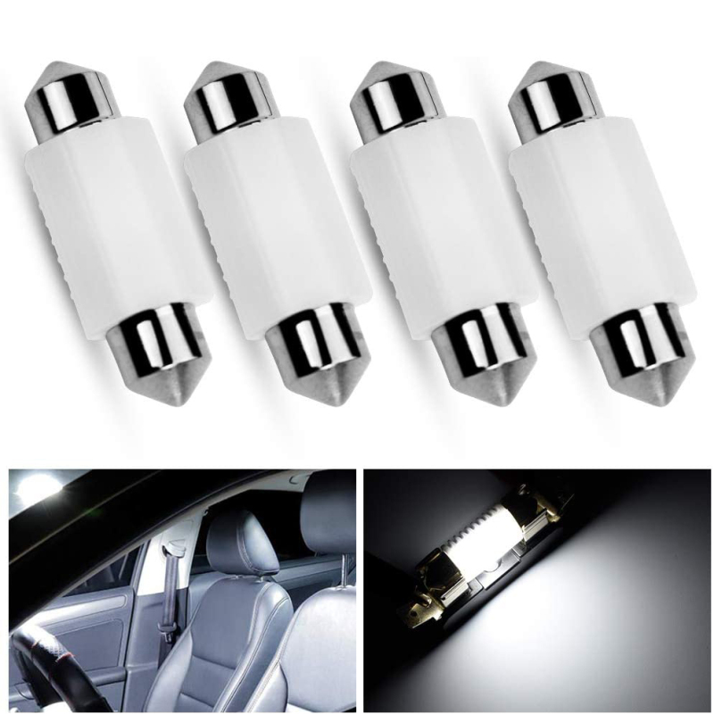 4x 31/36/39/41mm Festoon LED Light Bulbs 211-2 CANBUS for Car Interior Dome Map Door Light