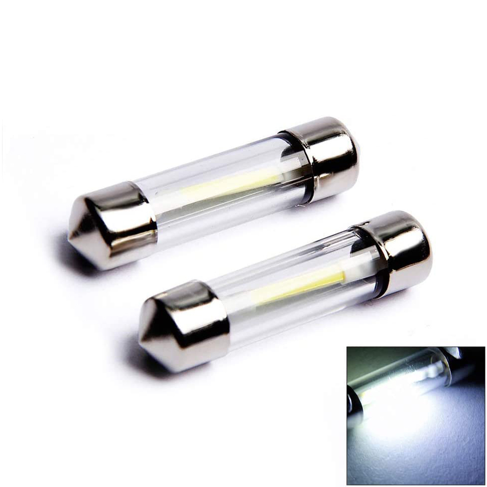 10x 31/36/39/41mm LED COB Filament Lamp for Car Interior Reading Bulbs License Plate Light