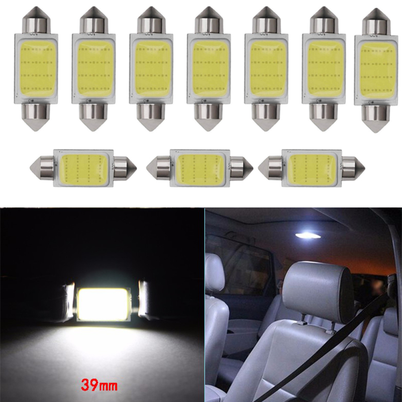 10x C10W C5W LED COB Festoon 31/36/39/41mm Car Interior Reading Light Dome Luggage Light