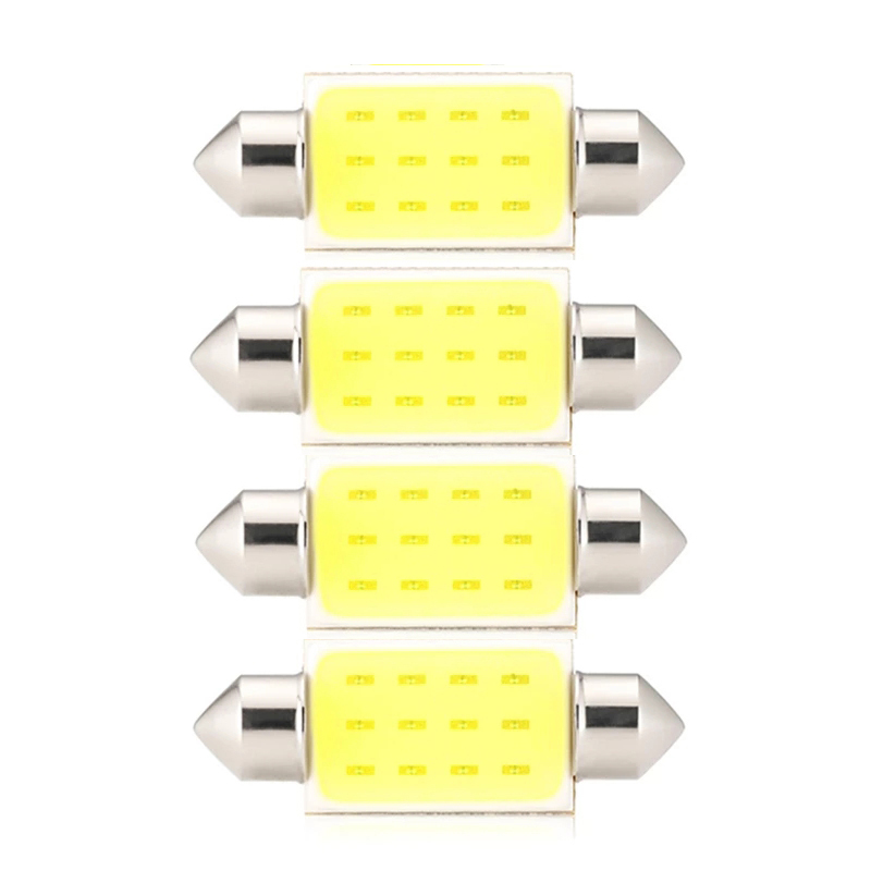 10x C10W C5W LED COB 31/36/39/41mm for Cars License Plate Interior Reading Light 6500K