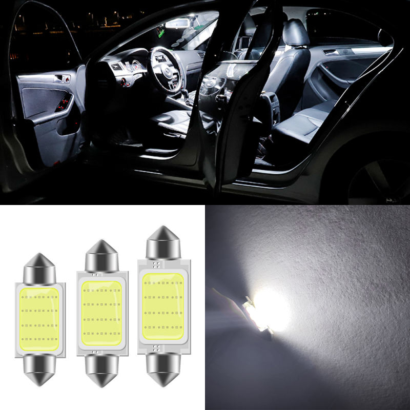 10x C10W C5W LED COB Festoon 31/36/39/41mm Car Interior Reading Light Dome Luggage Light