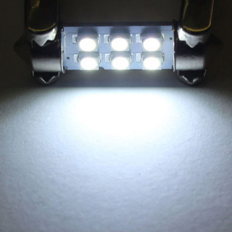 10x 31/36/39/41mm 1210 3528 6 LED Car Festoon Dome Light Bulbs