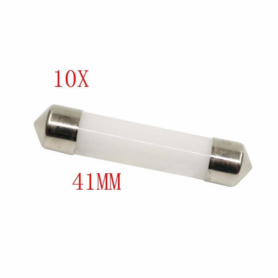 10x 31/36/39/41mm LED Festoon Unclouded Car Midland Map Dome Lamp Ceramic Bulb