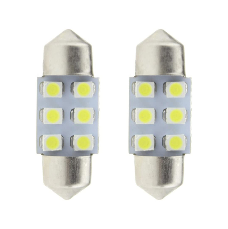 10x 31/36/39/41mm 1210 3528 6 LED Car Festoon Dome Light Bulbs