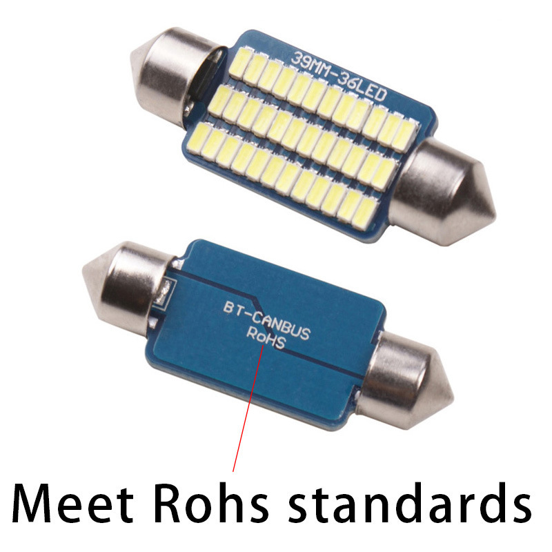 2x 31/36/39/41mm Festoon LED Bulbs Error Free LED Interior Lights Dome Map Lights Bulbs