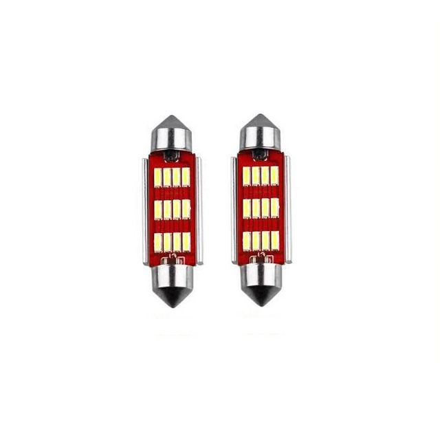 2x 41/39/36/31mm Festoon Canbus Error Free LED Bulbs for Interior Car Lights License Plate Dome Map Door Courtesy