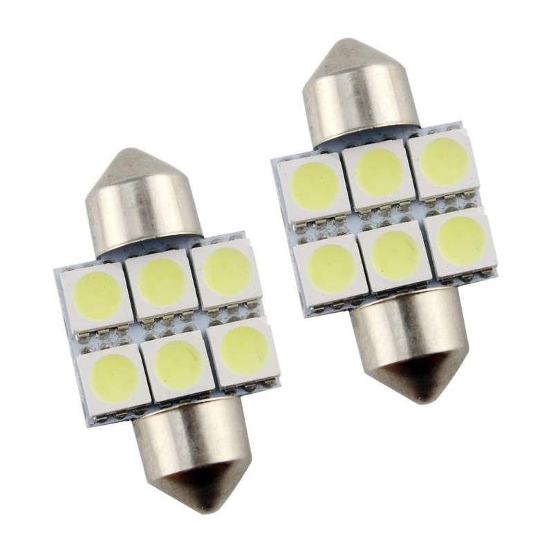 10x 31/36/39/41mm LED Festoon Light Bulbs for Car Map Light Door Lights