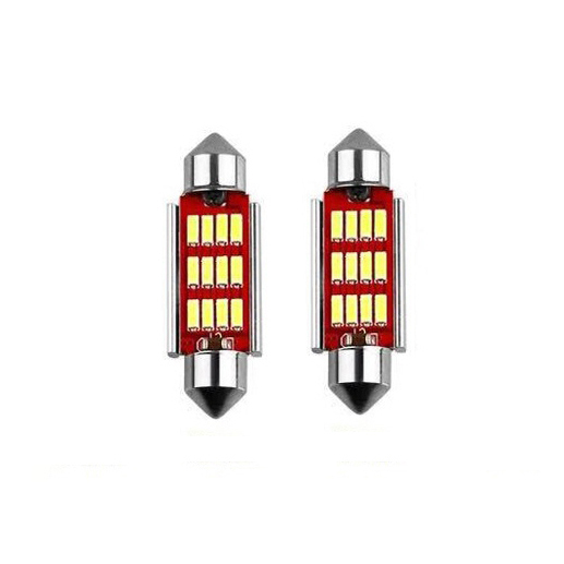 2x 41/39/36/31mm Festoon Canbus Error Free LED Bulbs for Interior Car Lights License Plate Dome Map Door Courtesy