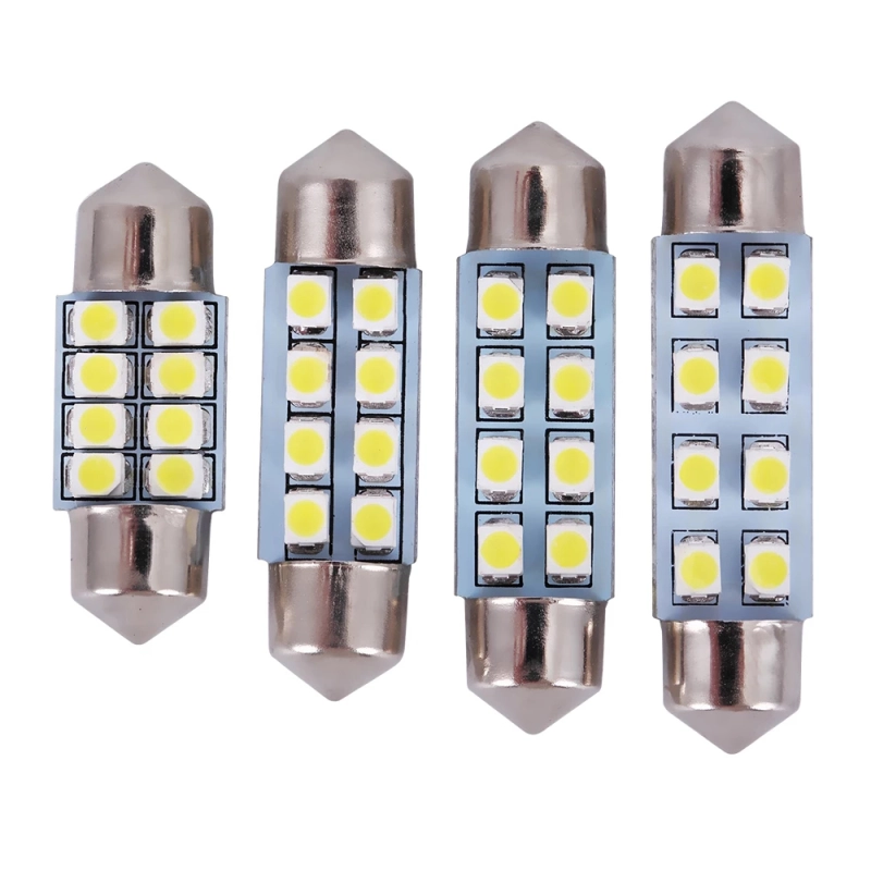 10x Car Interior 31/36/39/41mm 3528/1210 SMD 8LED Festoon LED Dome Lamp Bulb 12V