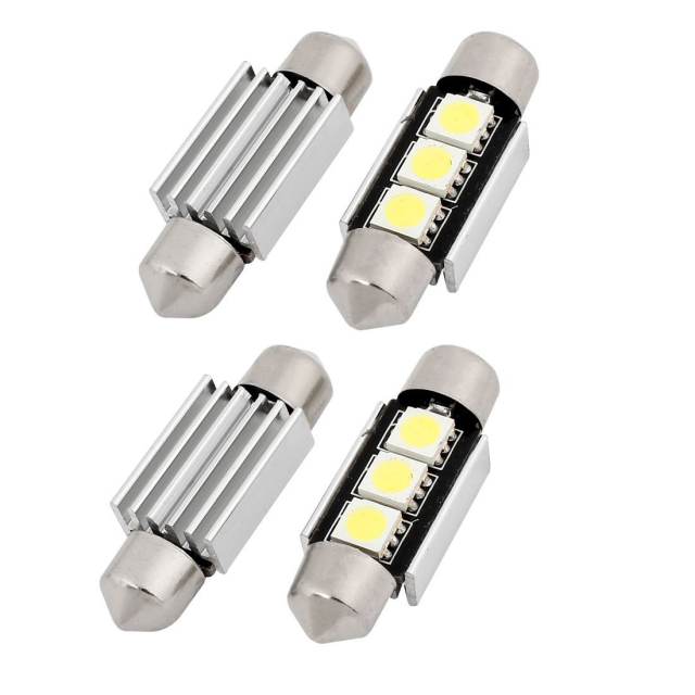10x 36/39/41mm LED Bulb CANBUS Festoon Car Interior Dome Map Trunk Cargo Lights