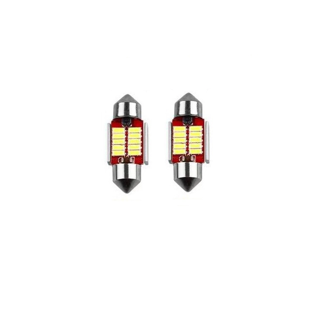 2x 41/39/36/31mm Festoon Canbus Error Free LED Bulbs for Interior Car Lights License Plate Dome Map Door Courtesy