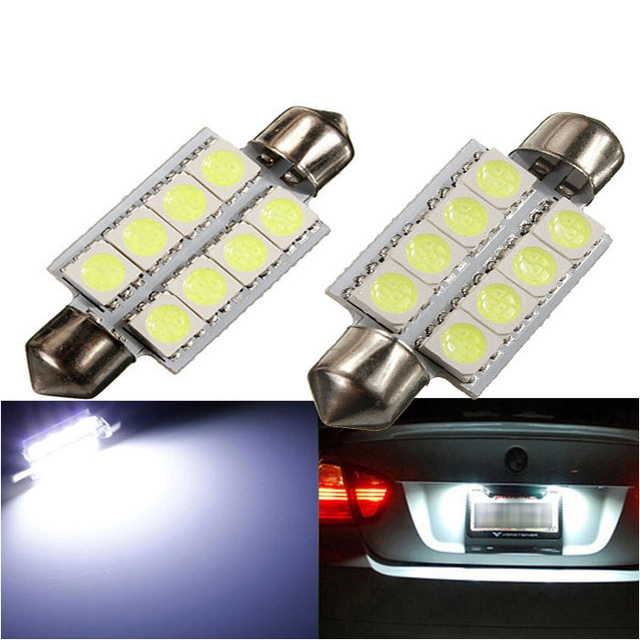 10x 31/36/39/41mm Festoon LED for Car Interior Light Map Dome License Plate Lights Lamps