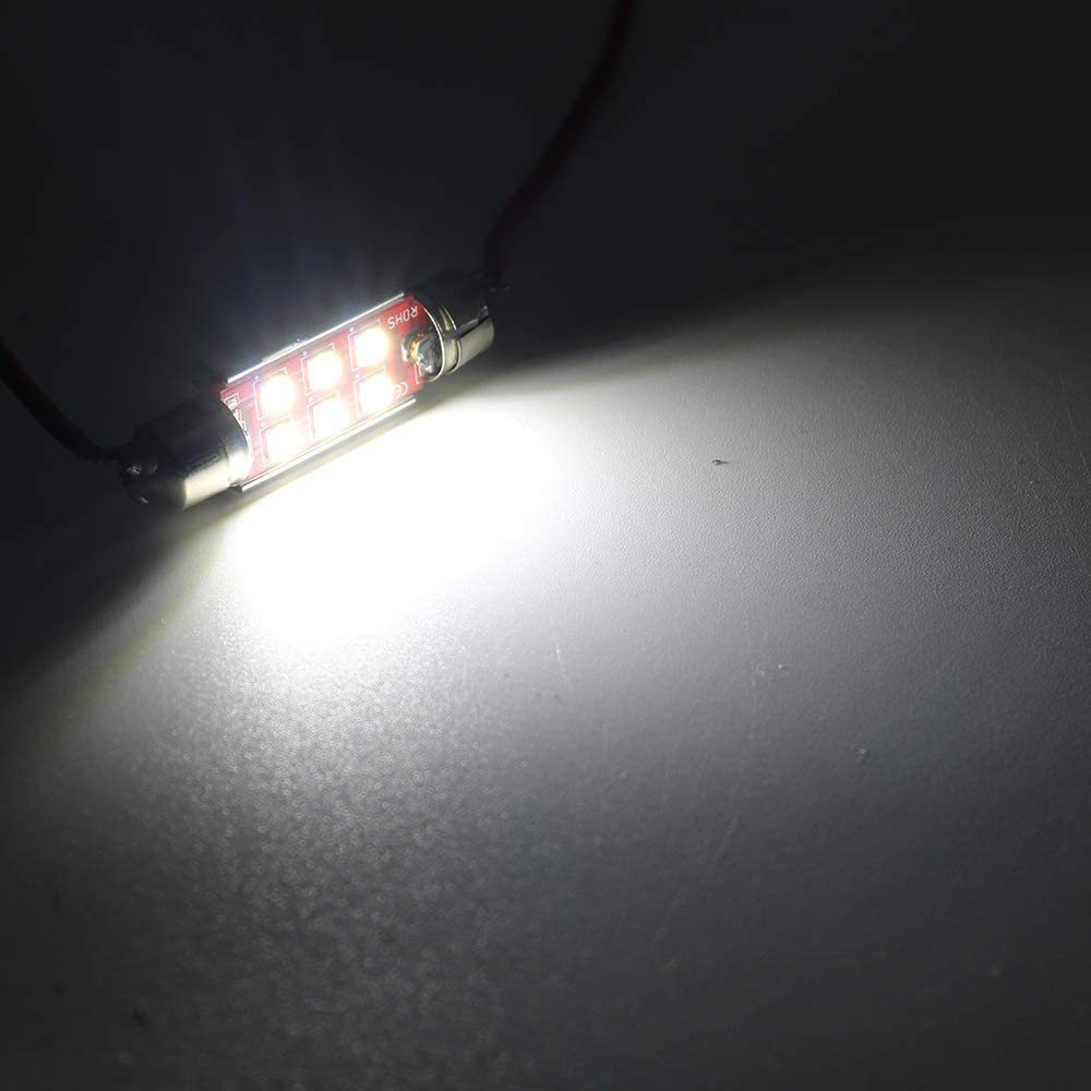 2x 41/39/36/31mm Festoon Canbus Error Free LED Bulbs for Interior Car Lights License Plate Dome Map Door Courtesy